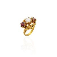 Edwardian Three Stone Ring (24K).