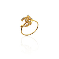 Indian OM Symbol Ring (24K).
