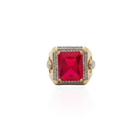 Saint Mary Red Stone Ring (14K)