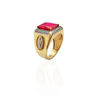 Saint Mary Red Stone Ring (14K)