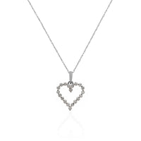 Diamond Heart echtem Necklace (14K).