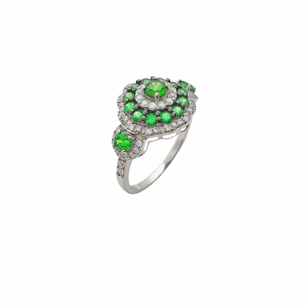 Verdant Stone Cocktail Ring (Silver)