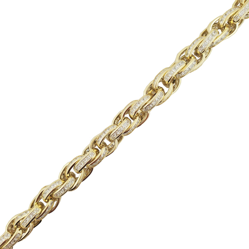 Iced-Out Rope Bracelet (Silver)