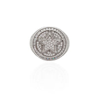Iced-Out Star Emblem Ring (Silver)