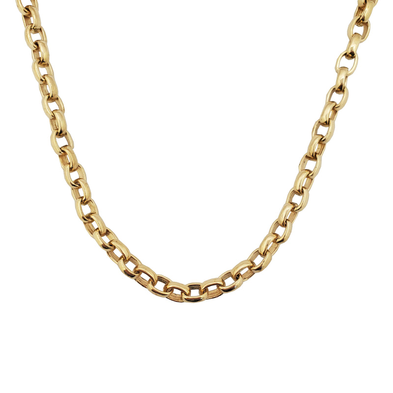 Solid Rounded Cable Link Chain (14K)