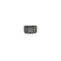 Celtic Antique-Finish Rectangular Ring (Silver) Popular Jewelry New York