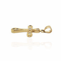 Cross CZ Pendant (14K).