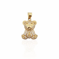 Stoneset Teddy Bear Pendant (14K)