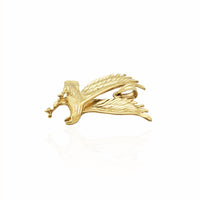 Diamond-Cut Soaring Eagle Pendant (14K)
