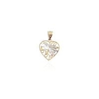 Leafy " love " Heart Pendant 14(K) Popular Jewelry New York