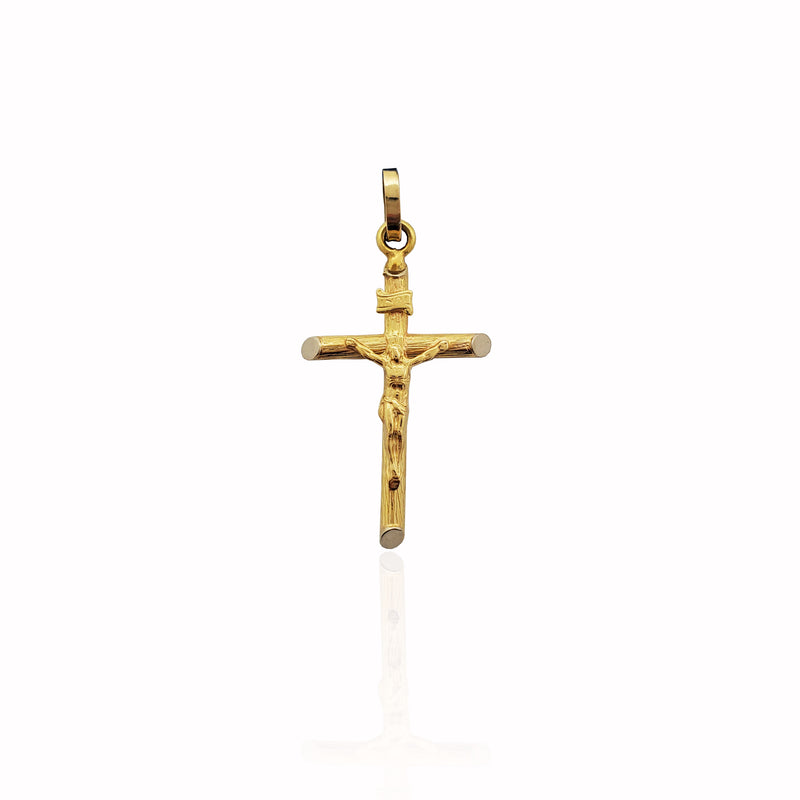 Crucifix Cross Pendant (18K).