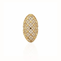 Elegant Long Finger CZ Ring (14K).