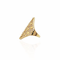 Elegant Long Finger CZ Ring (14K).