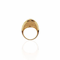 Elegant Long Finger CZ Ring (14K).