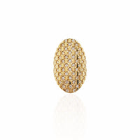 Elegant Long Finger CZ Ring (14K).