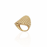 Elegant Long Finger CZ Ring (14K).