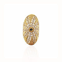 Elegant Long Finger CZ Ring (14K).