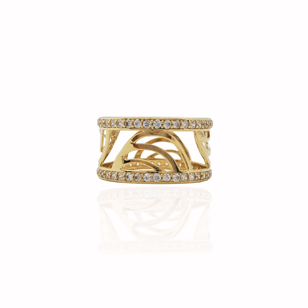 Waves CZ Ring (14K).