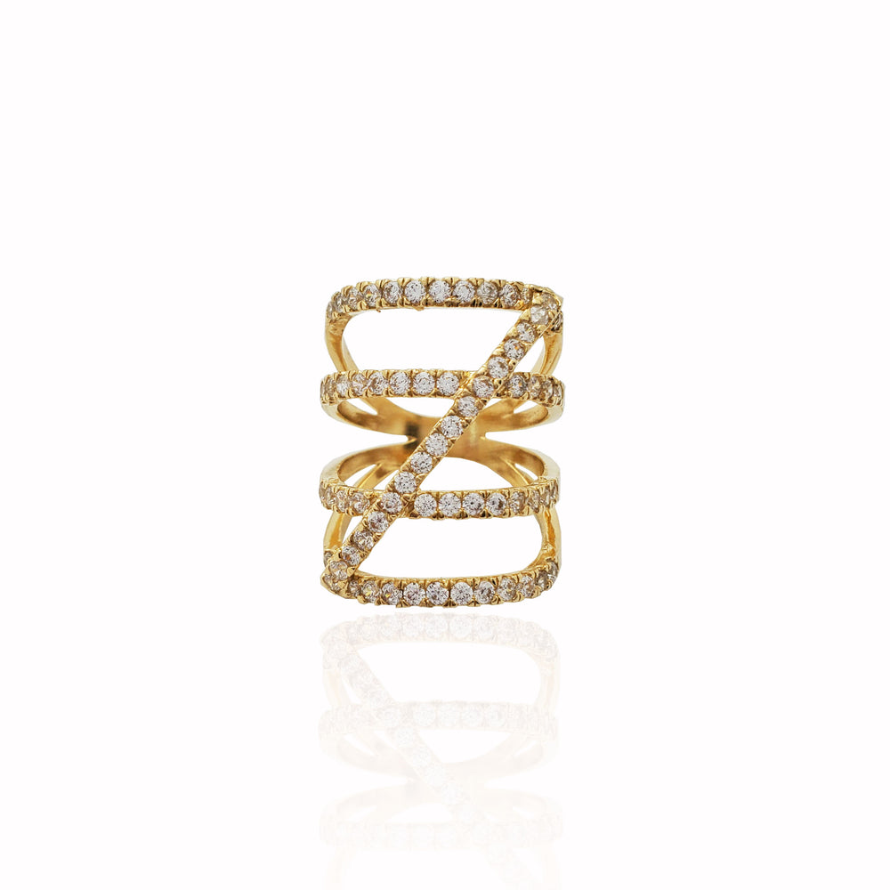 Stoneset Zeta Ring (14K)