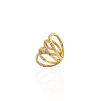 Stacked Zs Long Finger Ring (14K)