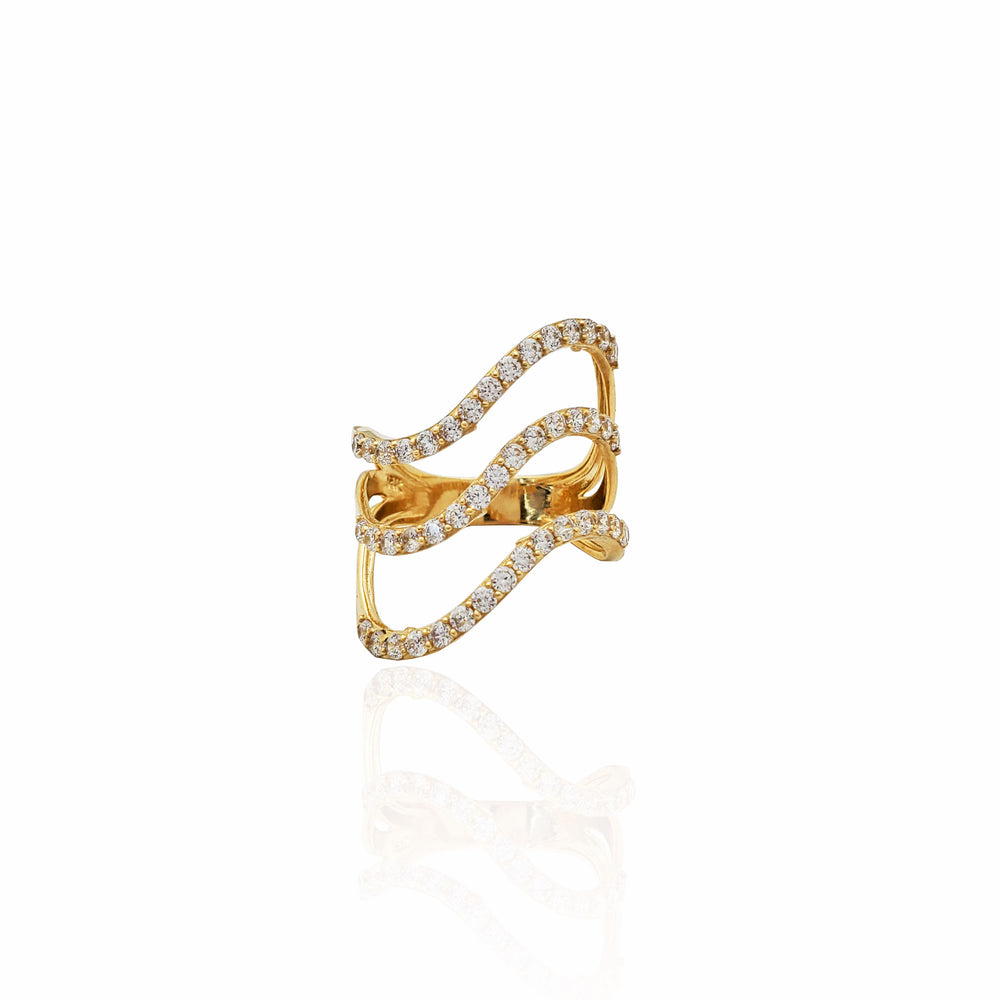 Triple High-Tide Cocktail Ring (14K)