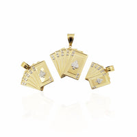 Royal Flush of Spades Pendant (14K)