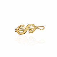 Diamond-Cut Dollar Sign Pendant (14K)