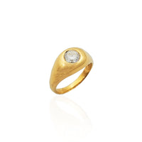 Diamond Solitaire Gypsy Ring (14K)