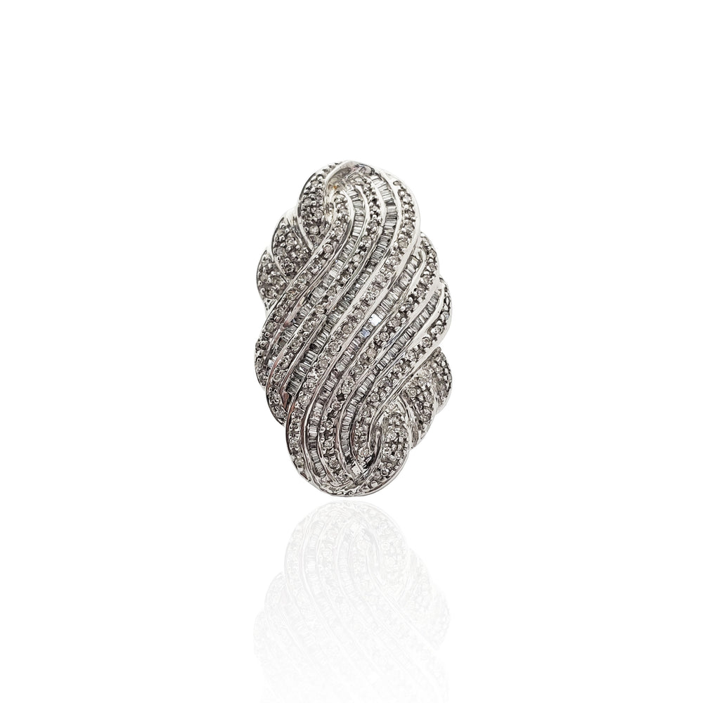 Infinite Swirl Diamond Cocktail Ring 14K - Lucky Diamond 恆福珠寶金行 New York City 169 Canal Street 10013 Jewelry store Playboi Charlie Chinatown @luckydiamondny 2124311180