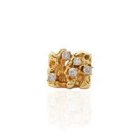 CZ Nugget Men‘s  Ring ( 14K ）