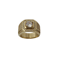 CZ Square Men's Ring (14K)