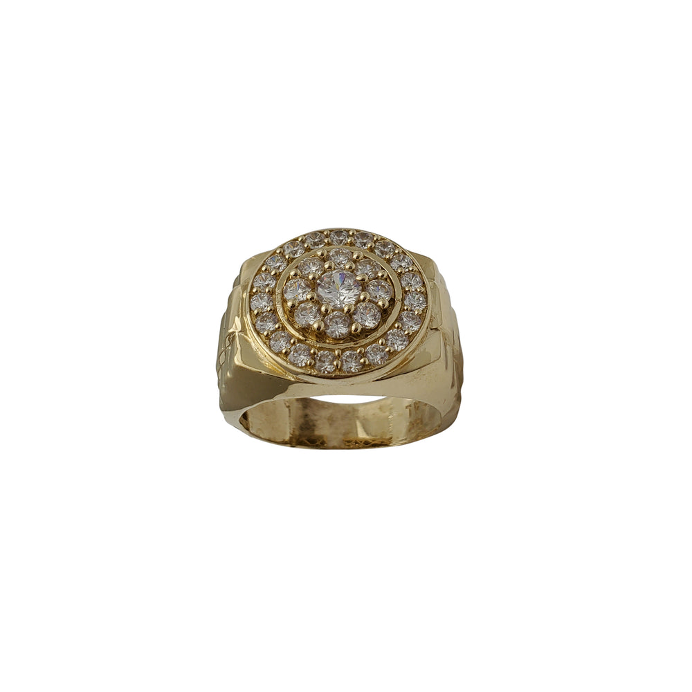 Iced-Out Presidential Men's Ring (14K)