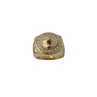 Presidential Zirconia Lion Head Ring (14K)
