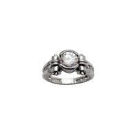 Bezel Zirconia Lady Ring (Silver)