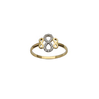Zirconia Infinity sywaartse ring (14K)