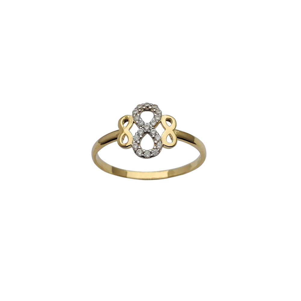 Zirconia Infinity Sideways Ring (14K)