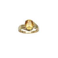 Oval Zirconia Citrine Lady Ring (14K)