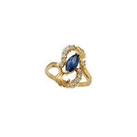 Blå Marquise Zirconia Lady Ring (14K)
