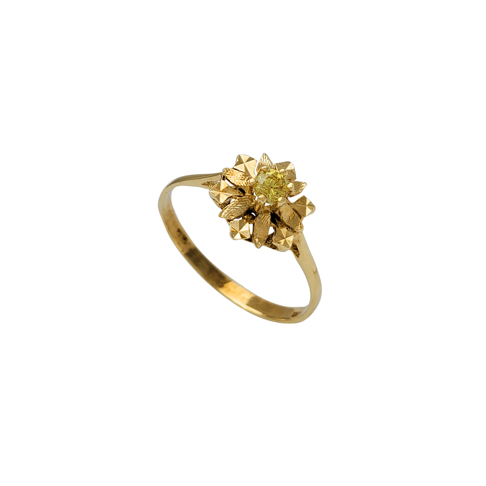 Zirconia Snow-Flower Lady Ring (14K)