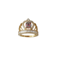 Baguette & Round Tiara Quinceañera 15-years Ring (14K)