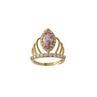 Pink Zirconia Marquise Tiara Ring (14K)