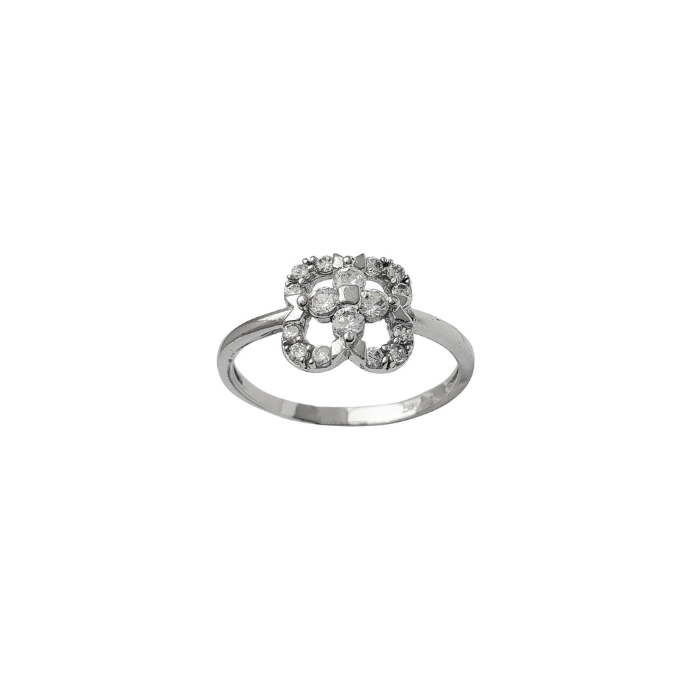 Zirconia Four-Clover Lady Ring (14K)