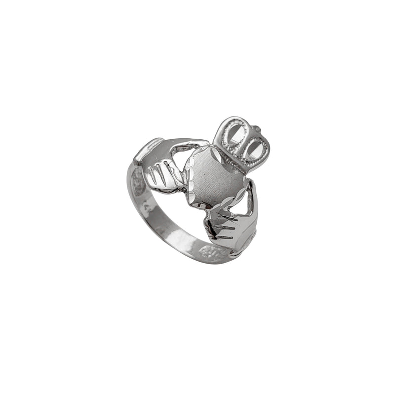 Diamond Cuts Claddagh Ring (14K)