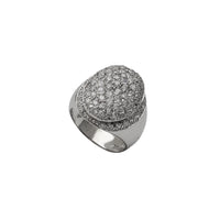 Zirconia Oval Signet Ring (14K)