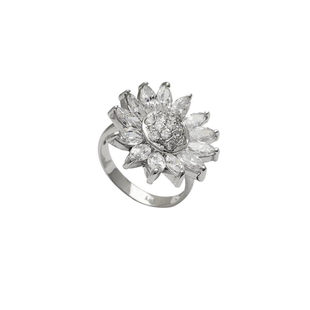 Zirconia Marquise Sunflower Ring (14K)