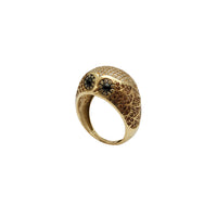 Icy Owl Head Ring (14K)