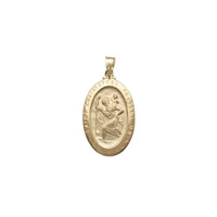 Oval Saint Christopher Protect Us Medallion Pendant (14K)