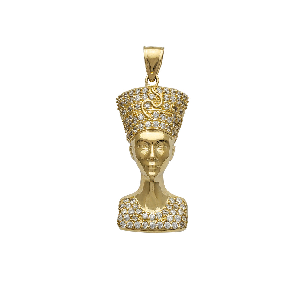 Zirconia Nefertiti Pendant (14K)