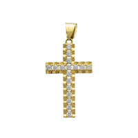 Zirconia Presidential Cross Pendant (14K)