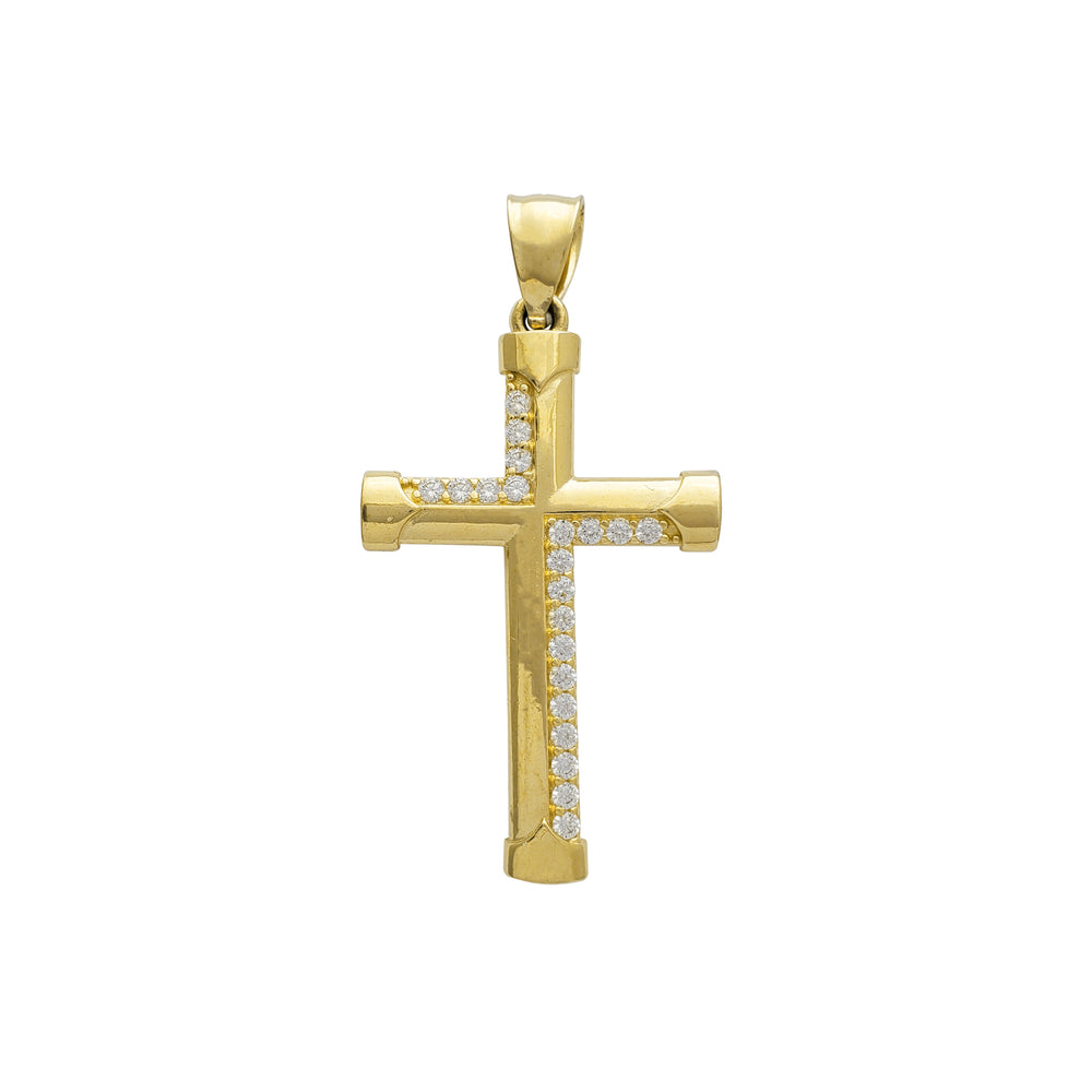 Zirconia Cross Pendant (14K)